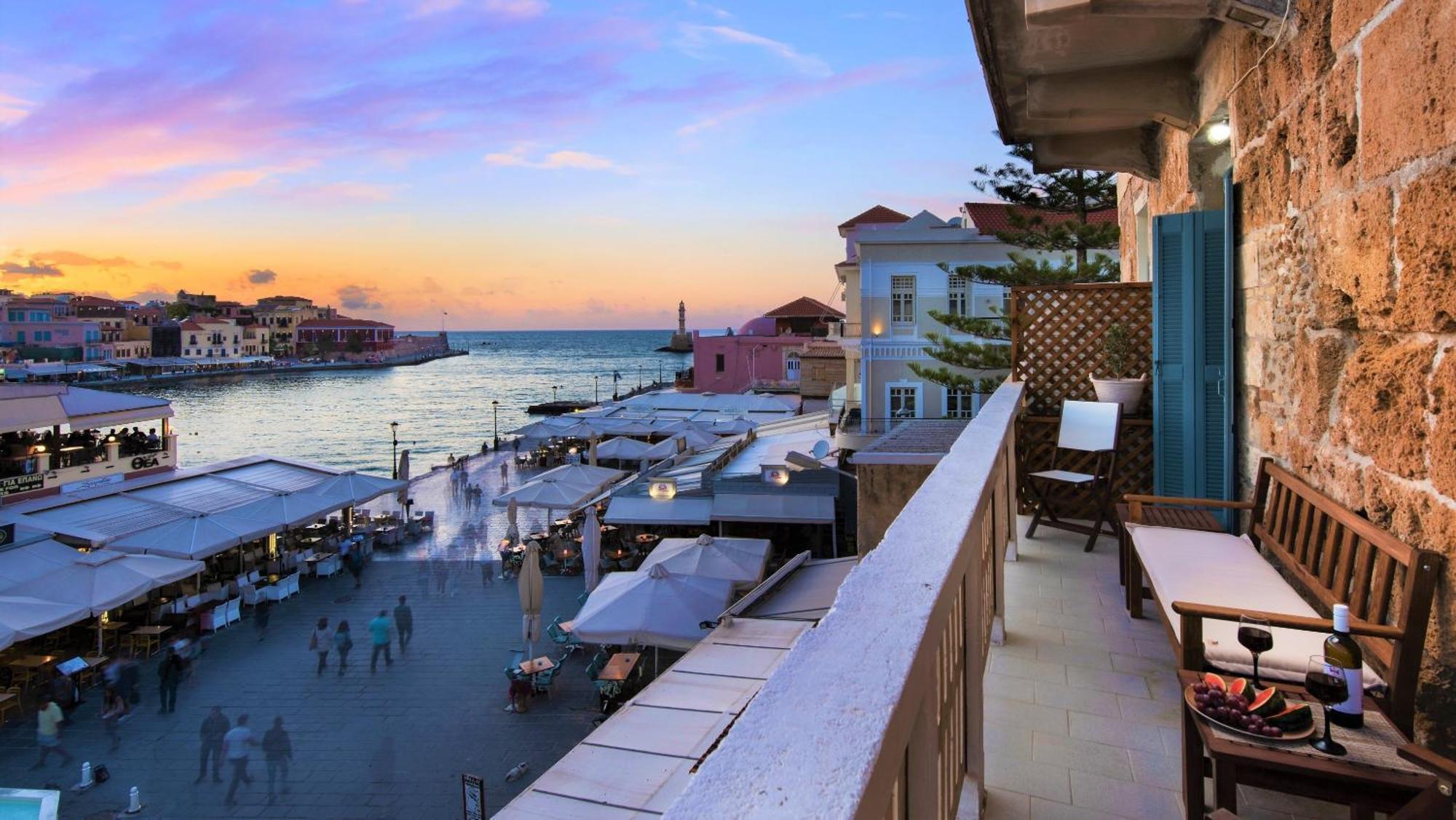 Vista Del Puerto Apartment Chania  Bagian luar foto